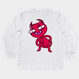 Red Devil is dance Kids Long Sleeve T-Shirt